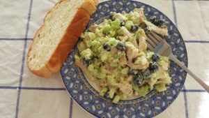 Chicken salad with blueberries